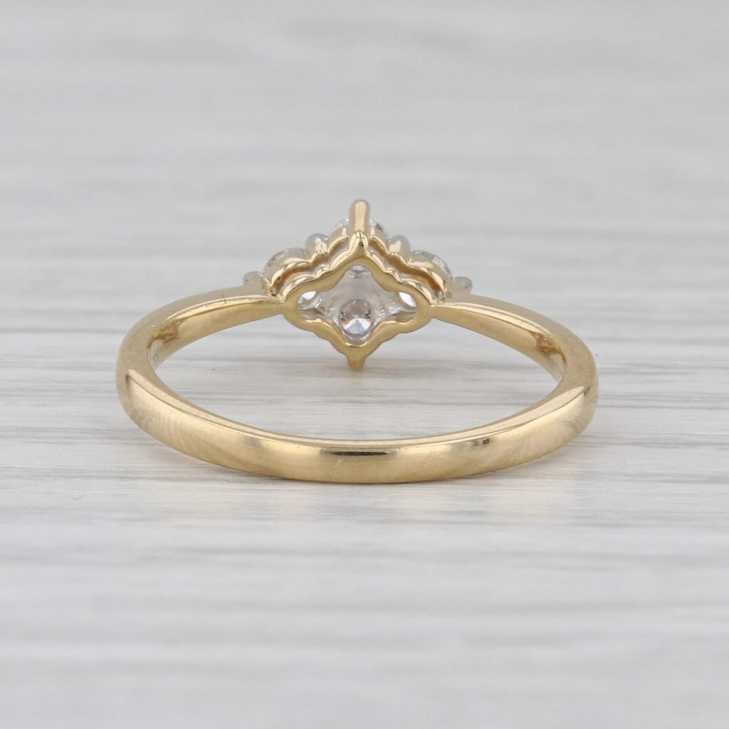 0.28ctw Diamond Cluster Ring 18k Yellow Gold Size 6.25 Engagement