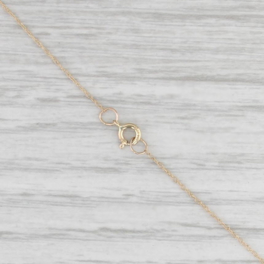 19.25" 0.7 mm 14k Yellow Gold Fine Thin Rope Chain Necklace