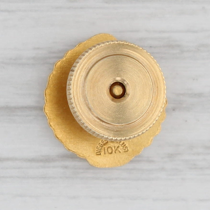 Gray Coca-Cola 5 Years Service Award Pin 10k Yellow Gold Lab Created Ruby Coke Bottle