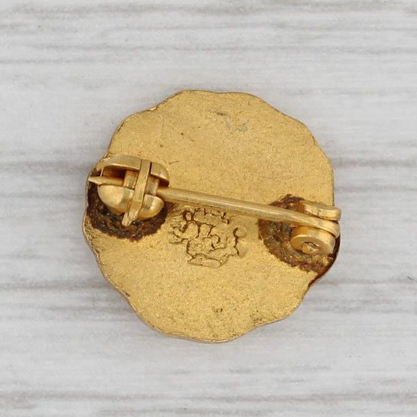 Vintage Victorian Brooch / Pin - Circa 1900 Antique Victorian Engraved Scroll Bar Brooch Pin in 9 Karat Yellow Gold
