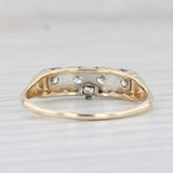 Vintage 0.18ctw Diamond Ring 14k Yellow Gold Wedding Anniversary Stackable Band