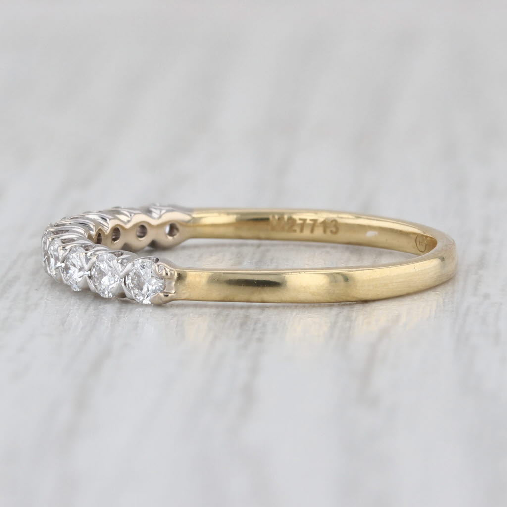 0.50ctw Diamond Wedding Band 18k White Yellow Gold Stackable Ring Size 9