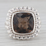7.40ct Smoky Quartz Solitaire Ring Sterling Silver Size 7 Cocktail