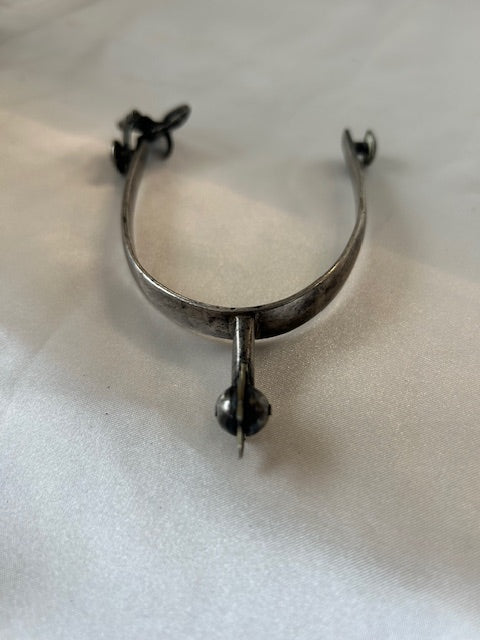 Dark Gray Antique Single Boot Spur 900 Silver Western Cowboy Accessory 900 Moving Parts