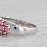 Gray 1.70ctw Pink Sapphire Cluster Ring 14k White Gold Size 7