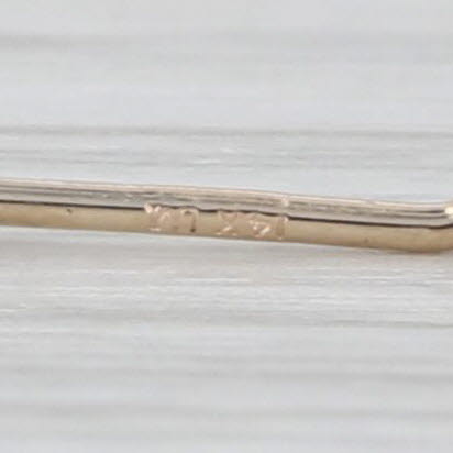 New Diamond Nose Piercing Stud 14k Yellow Gold Round Solitaire Curved Post 1