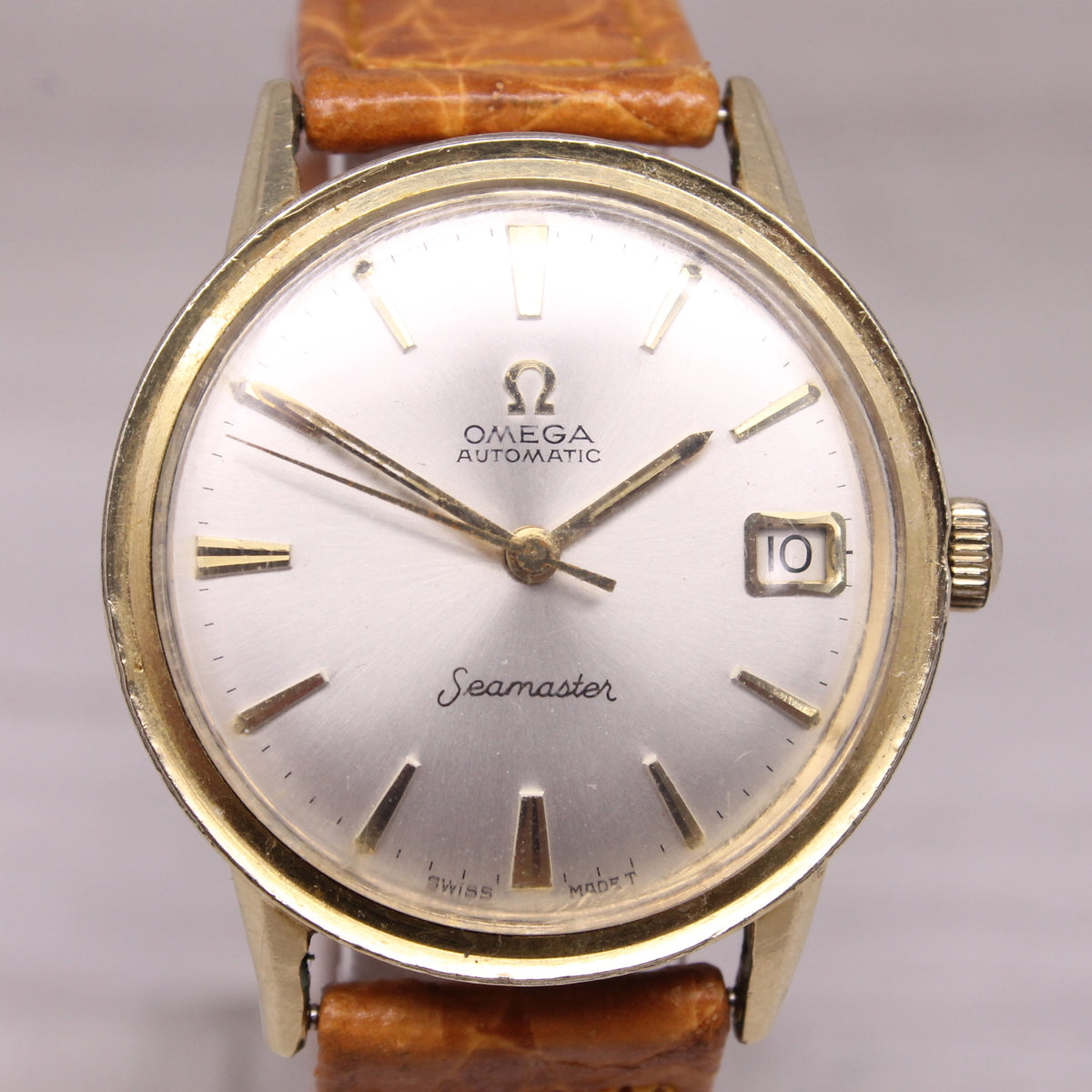 Vintage 1960s Omega Seamaster 34mm Automatic Watch ref.KL6303 14k GF c560