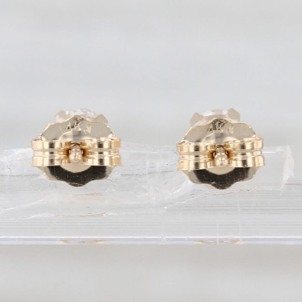 0.22ctw Diamond Stud Earrings 14k Yellow Gold Round Solitaire Studs