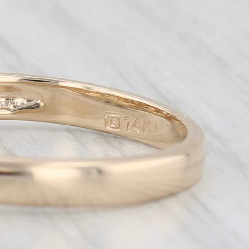 0.57ctw Round Diamond Engagement Ring 14k Yellow Gold Size 6