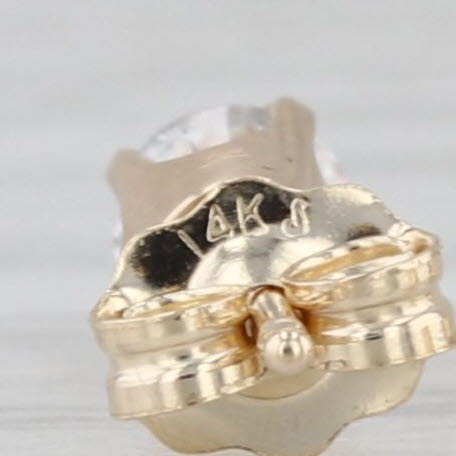 0.32ctw Diamond Stud Earrings 14k Yellow Gold Round Solitaire Studs
