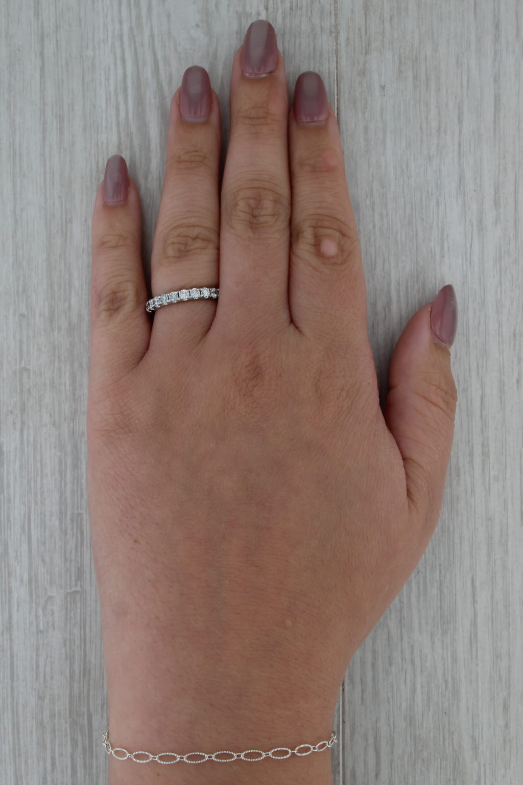 New 0.85ctw Diamond Wedding Band 14k Gold Anniversary Ring Size 6.5 Stackable