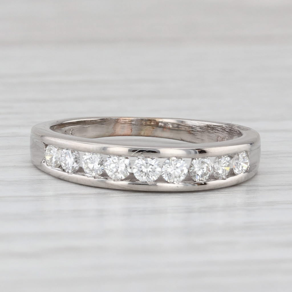 0.30ctw Diamond Wedding Band 14k White Gold Size 7.25 Stackable Ring