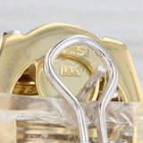 Gray 0.65ctw Diamond Drop Earrings 18k Gold Pierced Omega Backs