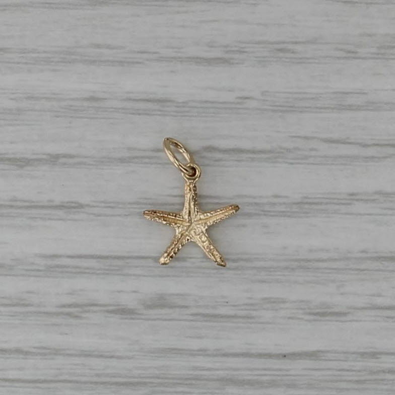 Starfish Pendant 14k Yellow Gold Nautical Jewelry Small Charm
