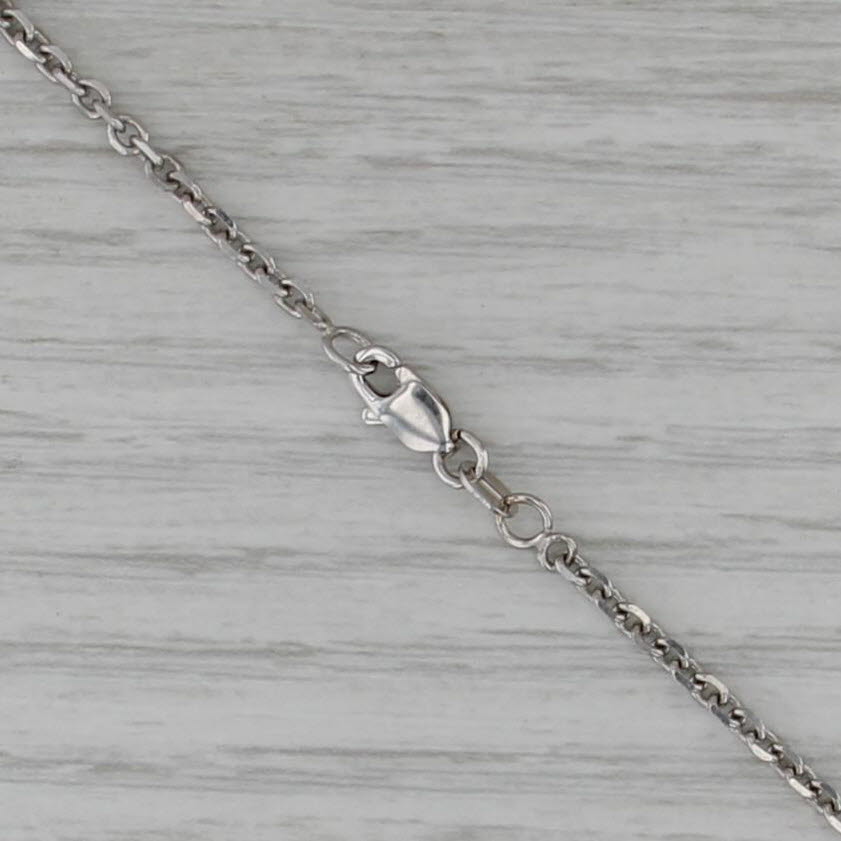 Cable Chain Necklace 14k White Gold 20.25" 2mm