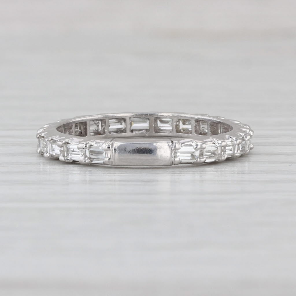 1.20ctw Diamond Wedding Band Platinum Size 9 Stackable Anniversary Ring