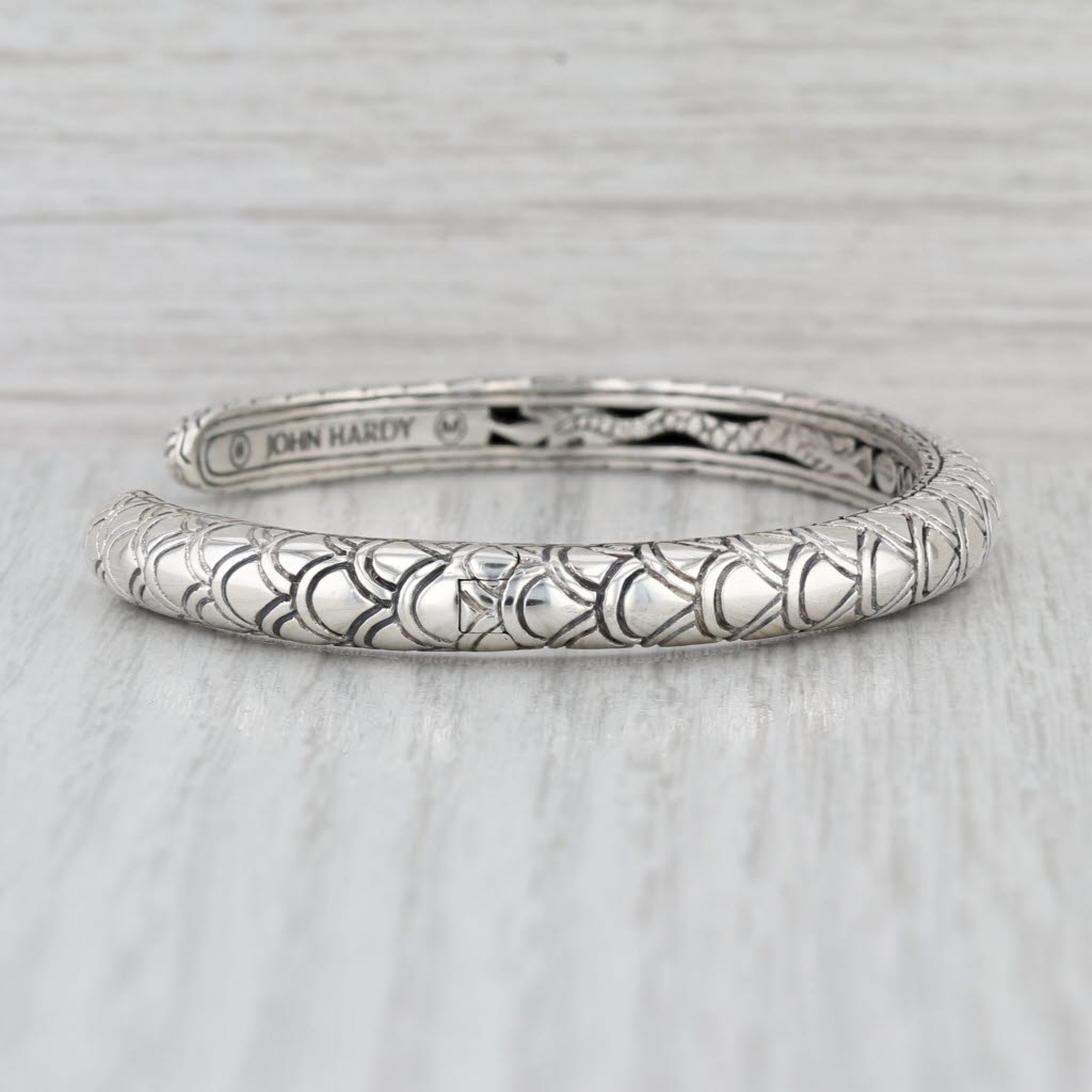 John Hardy Naga Legends Collection Cuff Bracelet Sterling Silver Dragon Scales