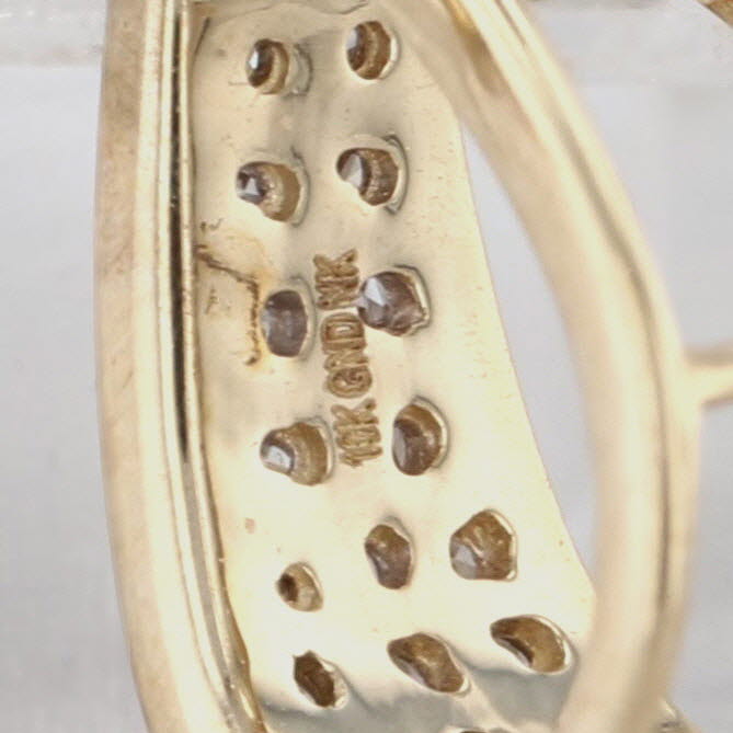 Prayer Hands Radiant Heart Pendant 0.71ctw Diamond 10k Gold Engravable