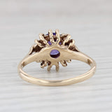 Light Gray 1.18ctw Lab Created Purple Sapphire Cubic Zirconia Ring 10k Yellow Gold Size 4.5