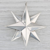 Moravian Star Pendant Sterling Silver 1974 Vintage Christmas Keepsake