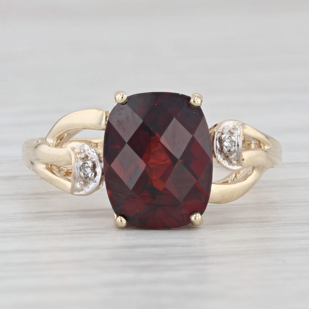 Light Gray 4.30ct Lab Created Ruby Diamond Ring 10k Yellow Gold Size 7