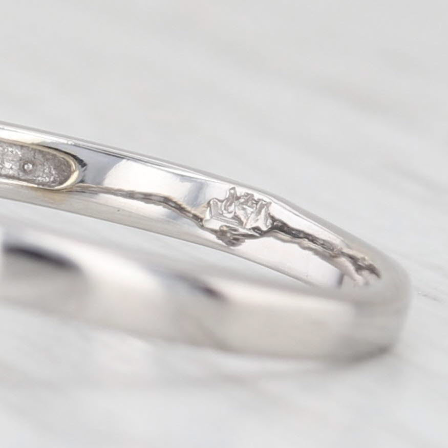 Light Gray 0.75ctw Marquise Halo Engagement Ring 14k White Gold Size 8 Cathedral Band