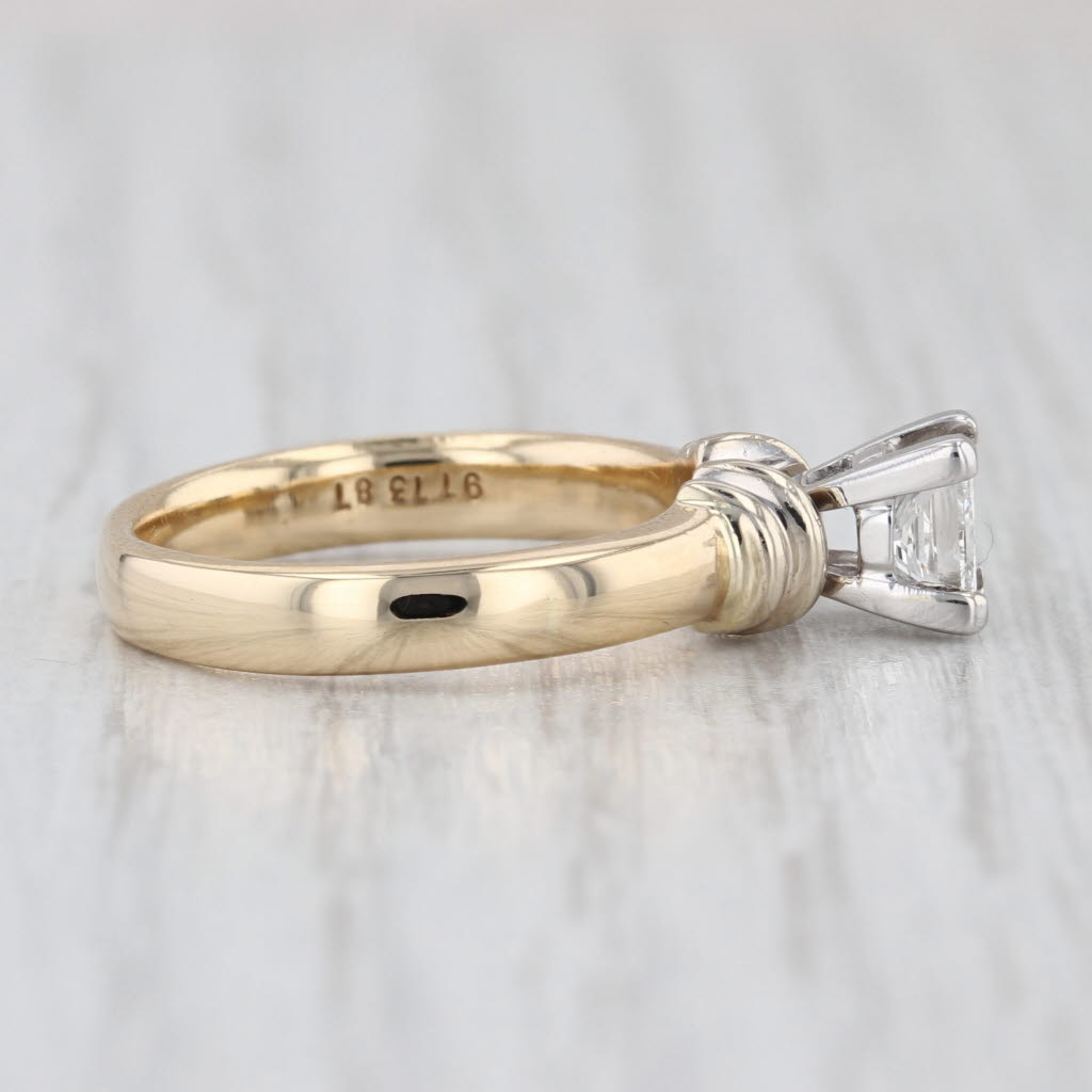 0.50ct Princess Diamond Engagement Ring 14k Gold Size 5.5