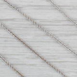 Gray 0.15ctw Diamond Cross Pendant Necklace 14k White Gold 16" Wheat Chain