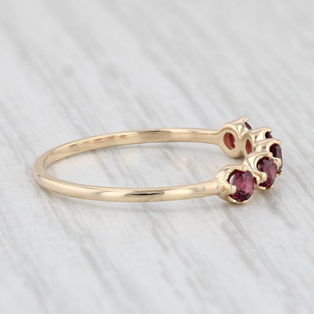 Light Gray 0.50ctw Garnet Ring 14k Yellow Gold Size 7 Stackable