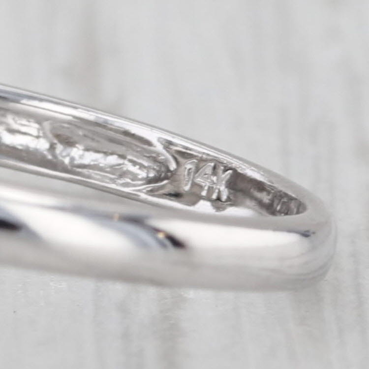 0.60ctw Diamond Butterfly Ring 14k White Gold Adjustable Sz 7 Black White Brown