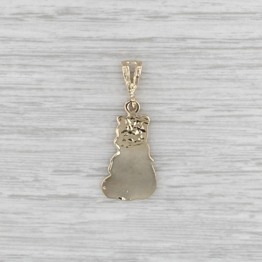 Winnie the Pooh w/ Honey Pot Pendant 10k Yellow Gold Cartoon Keepsake