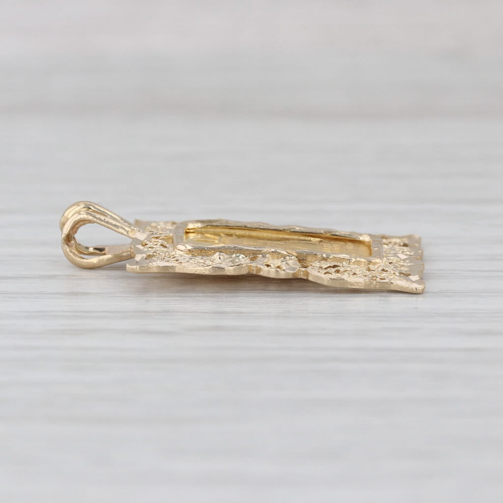 Credit Suisse 1985 Liberty Mini-Gram Gold Bar Pendant 14k 999 Yellow Gold
