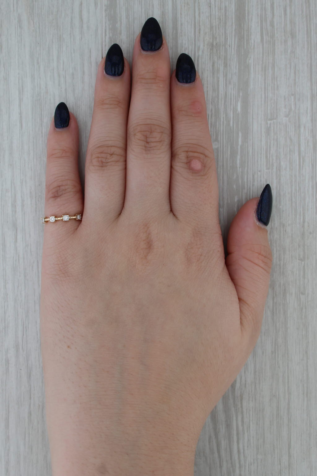 0.16ctw Diamond Eternity Band 14k Yellow Gold Stackable Ring Wedding Anniversary