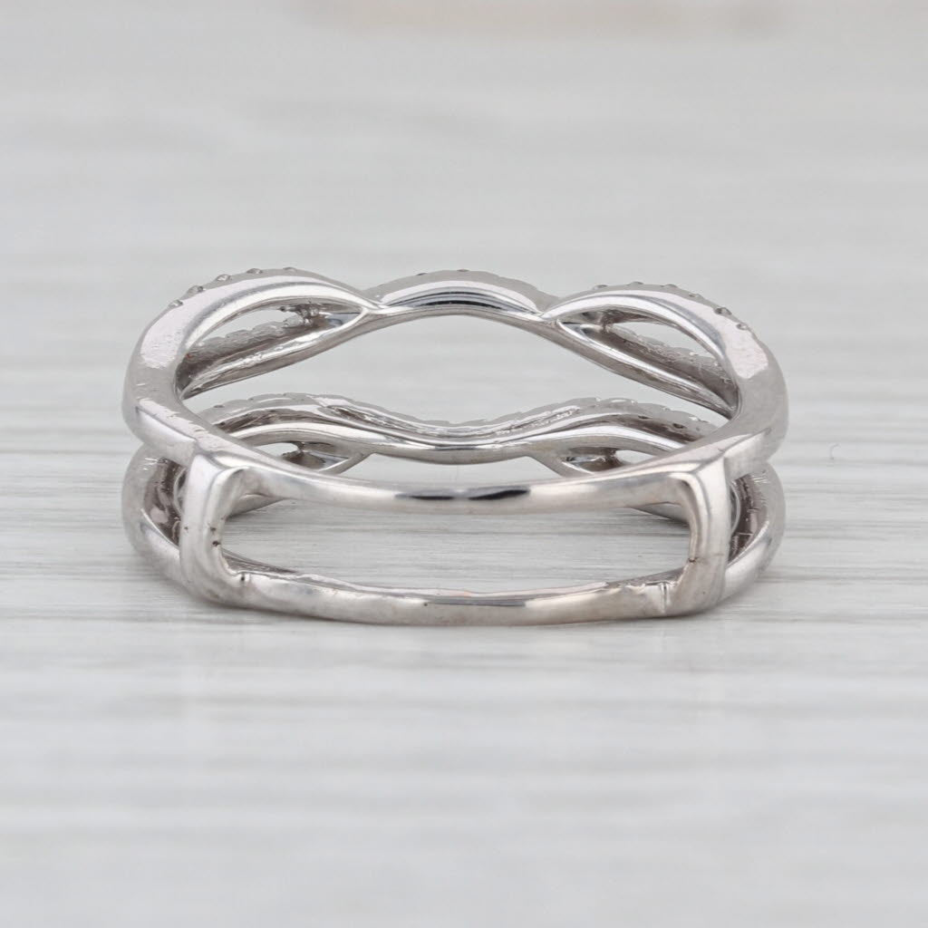 0.31ctw Diamond Ring Jacket Wedding Band Enhancer 14k White Gold Size 6.75