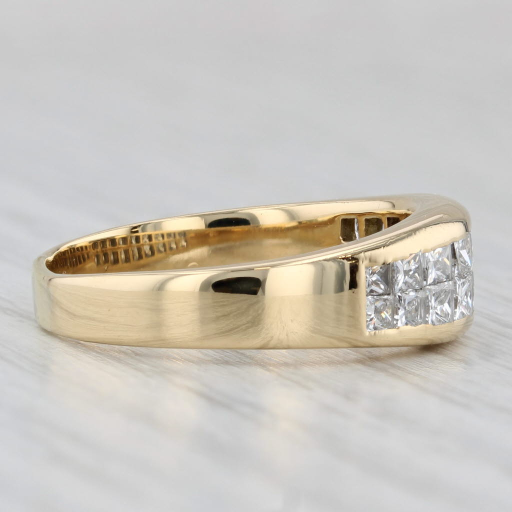 Light Gray 0.59ctw Diamond Ring 18k Yellow Gold Size 8.5 Wedding Band