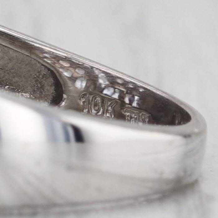 1.30ctw Tanzanite Cluster Ring 10k White Gold Size 8