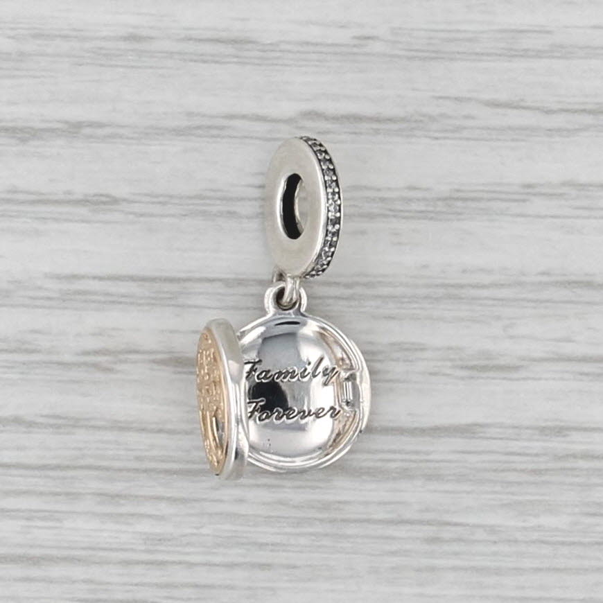 Pandora Family Forever Roots Tree Charm Sterling Silver 14k Gold Dangle 791988C