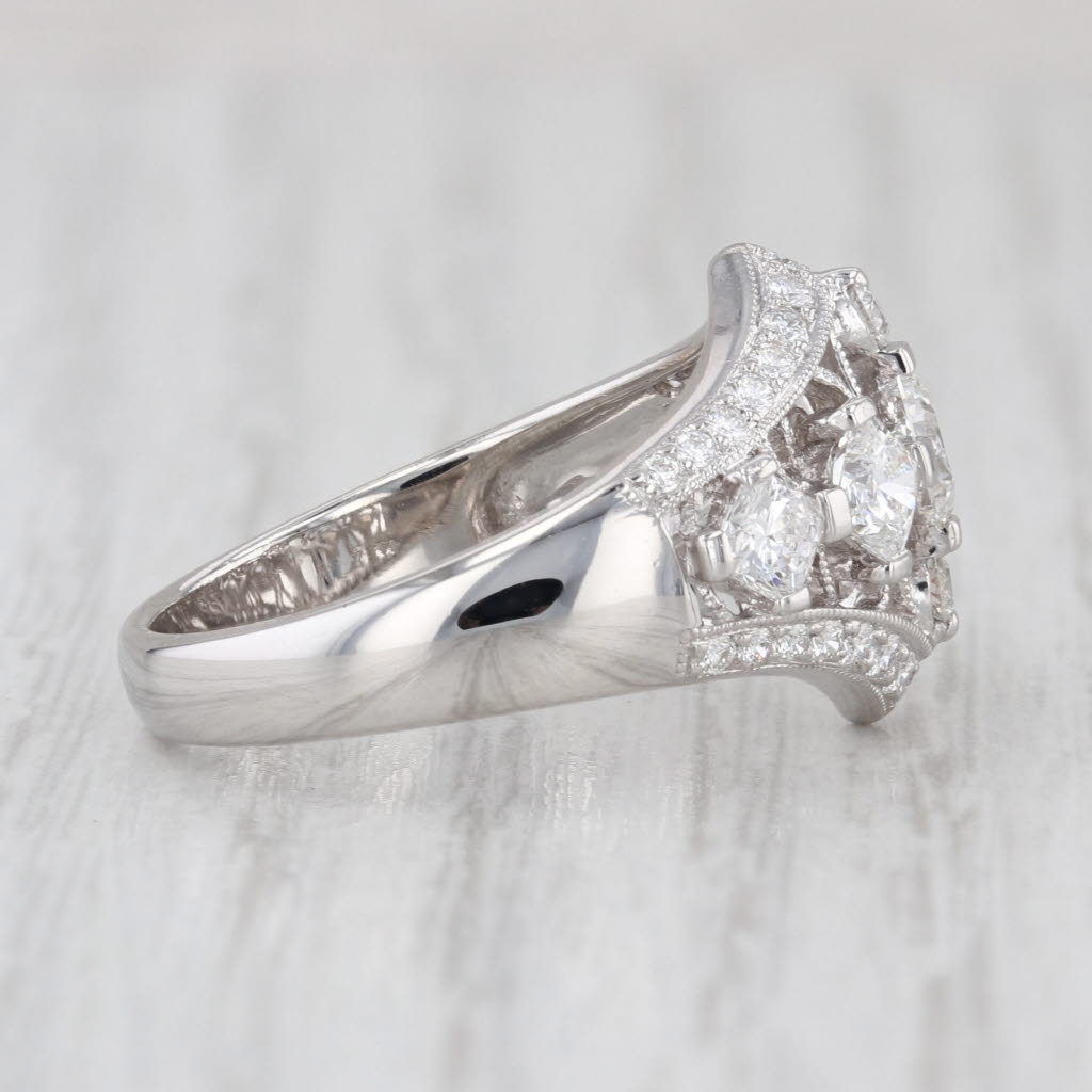 Hearts on Fire 0.69ctw Diamond Openwork Ring 18k White Gold Size 7