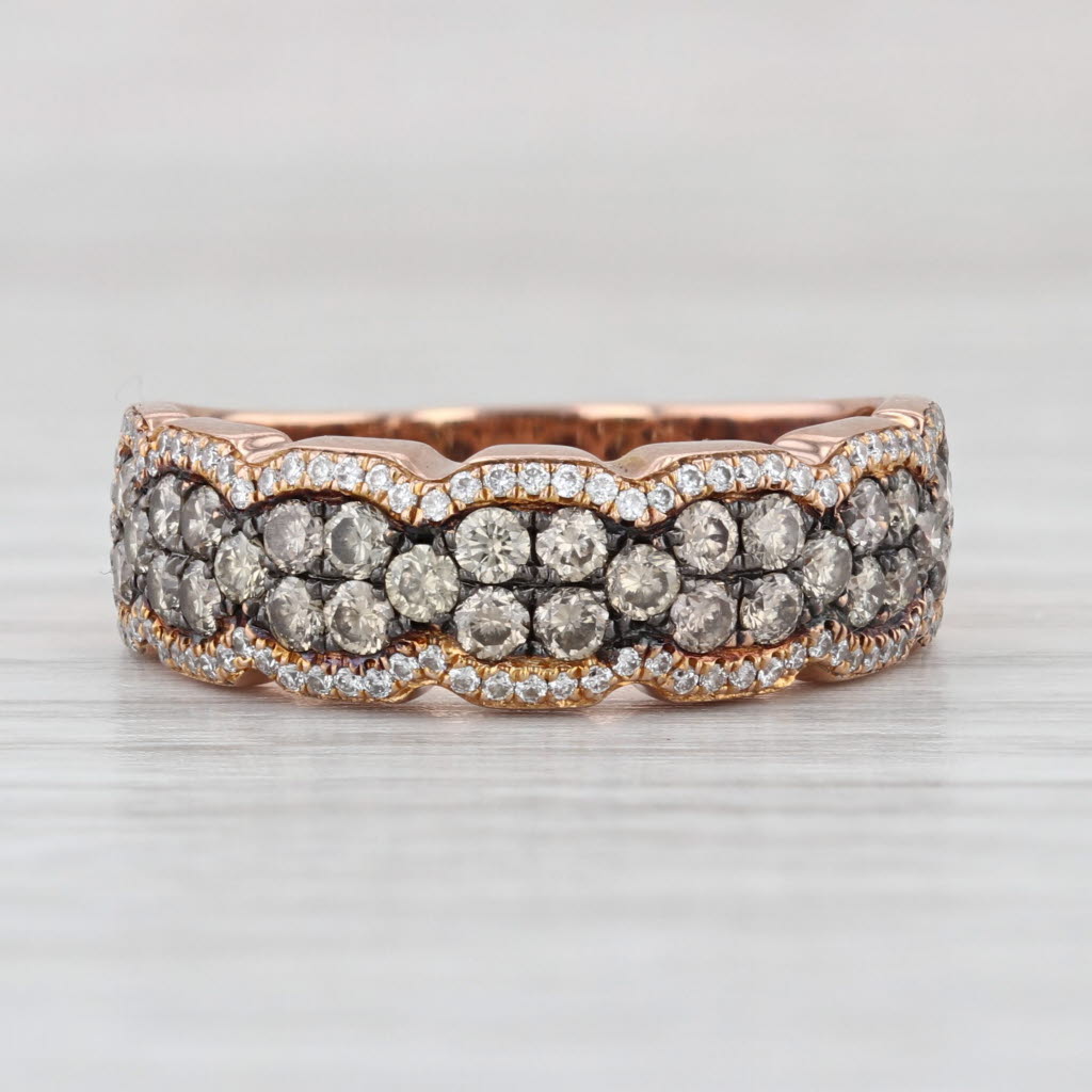 Le Vian 1.15ctw Diamond Ring 14k Rose Gold Size 8.75 Wedding Anniversary Band