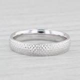 Textured Band Ring 14k White Gold Size 7 Stackable Wedding