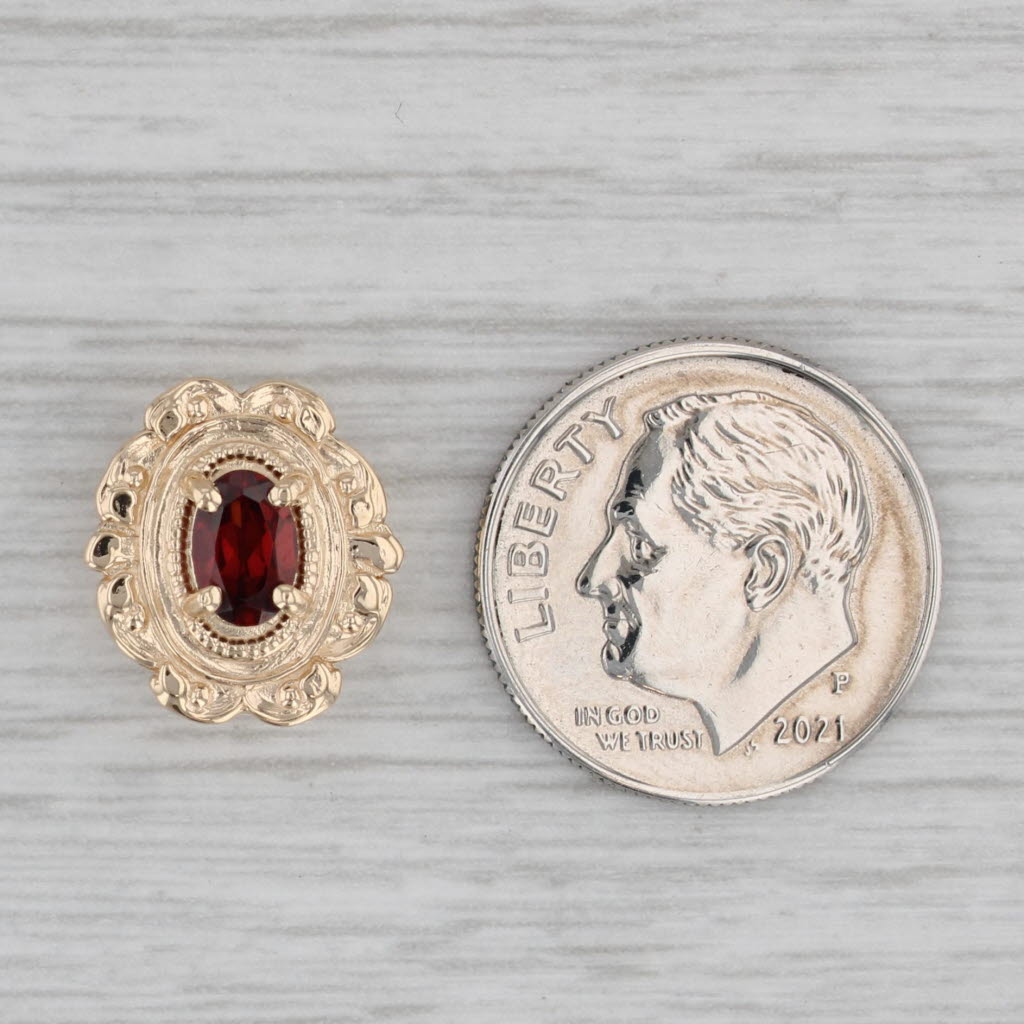 Gray Richard Glatter 0.58ct Garnet Slide Bracelet Charm 14k Yellow Gold Vintage