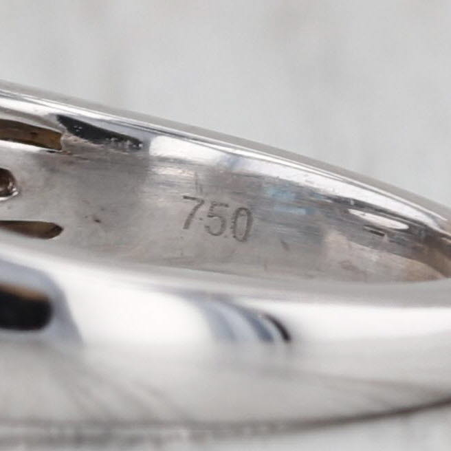 3.20ctw Blue Topaz Diamond Ring 18k White Gold Size 6.75 Engagement