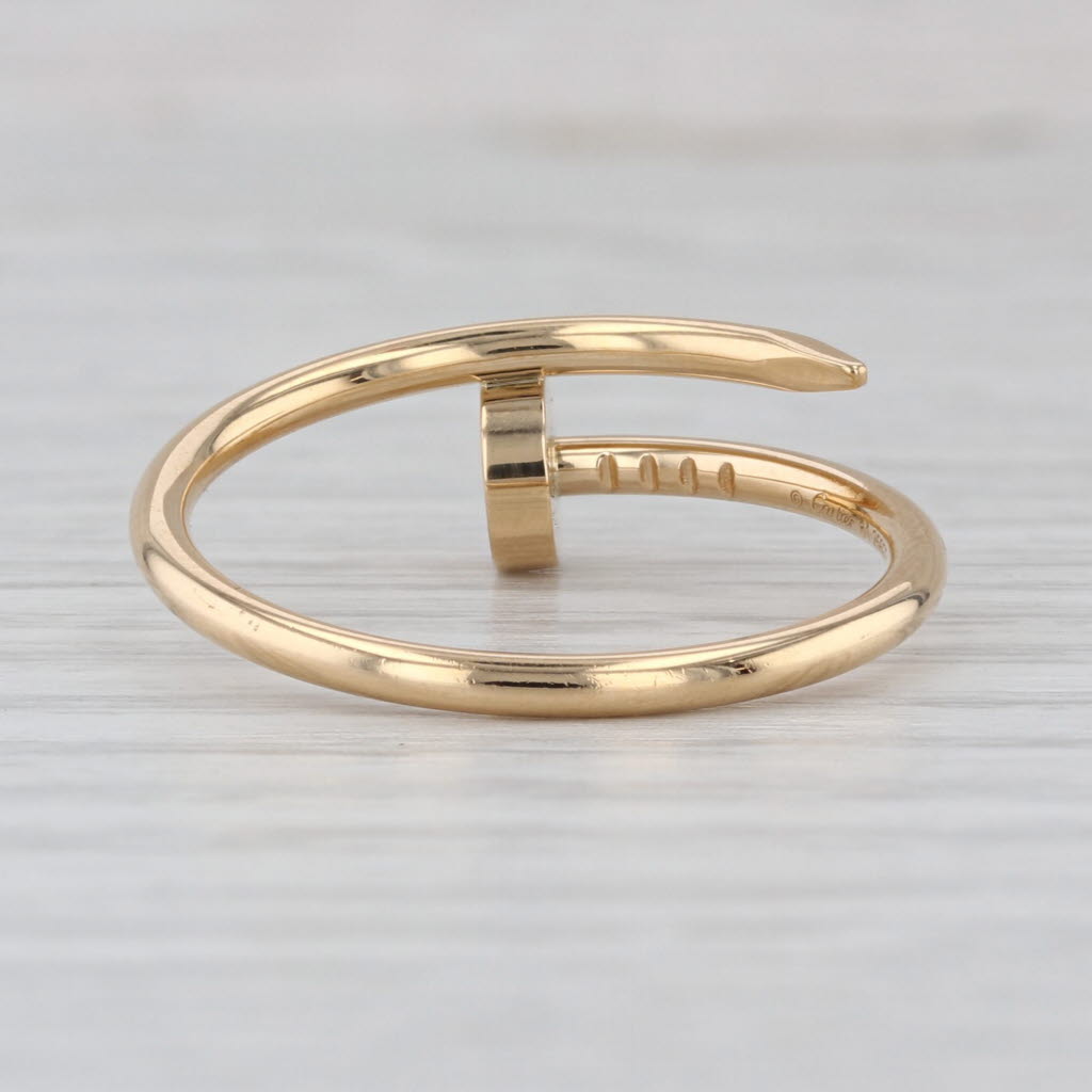 Cartier Juste un Clou Nail Ring w/ Box Receipt Certificate Bag 18k Yellow Gold