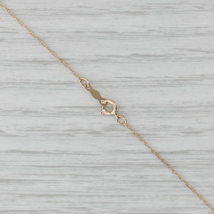 Fine Rope Chain Necklace 14k Yellow Gold 18" 0.7mm