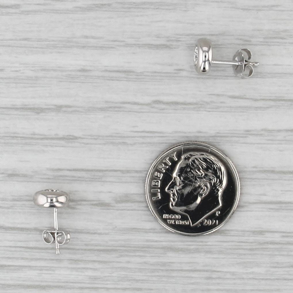 0.26ctw Round Diamond Solitaire Stud Earrings 14k White Gold Studs