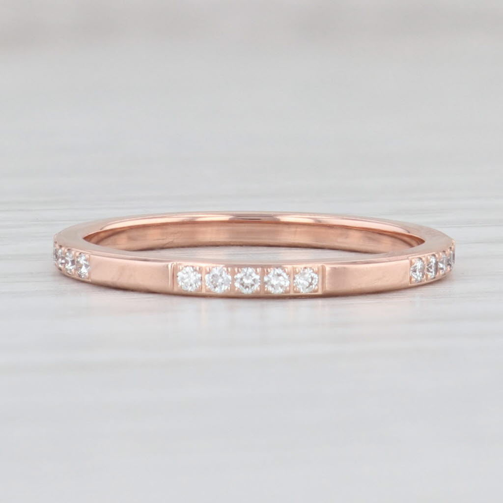 Light Gray New 0.25ctw Diamond Wedding Band 14k Rose Gold Size 6.5 Stackable Ring Benchmark