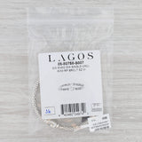 New Lagos Enso Diamond Circle Caviar Bracelet Sterling Silver Medium 6mm Pouch