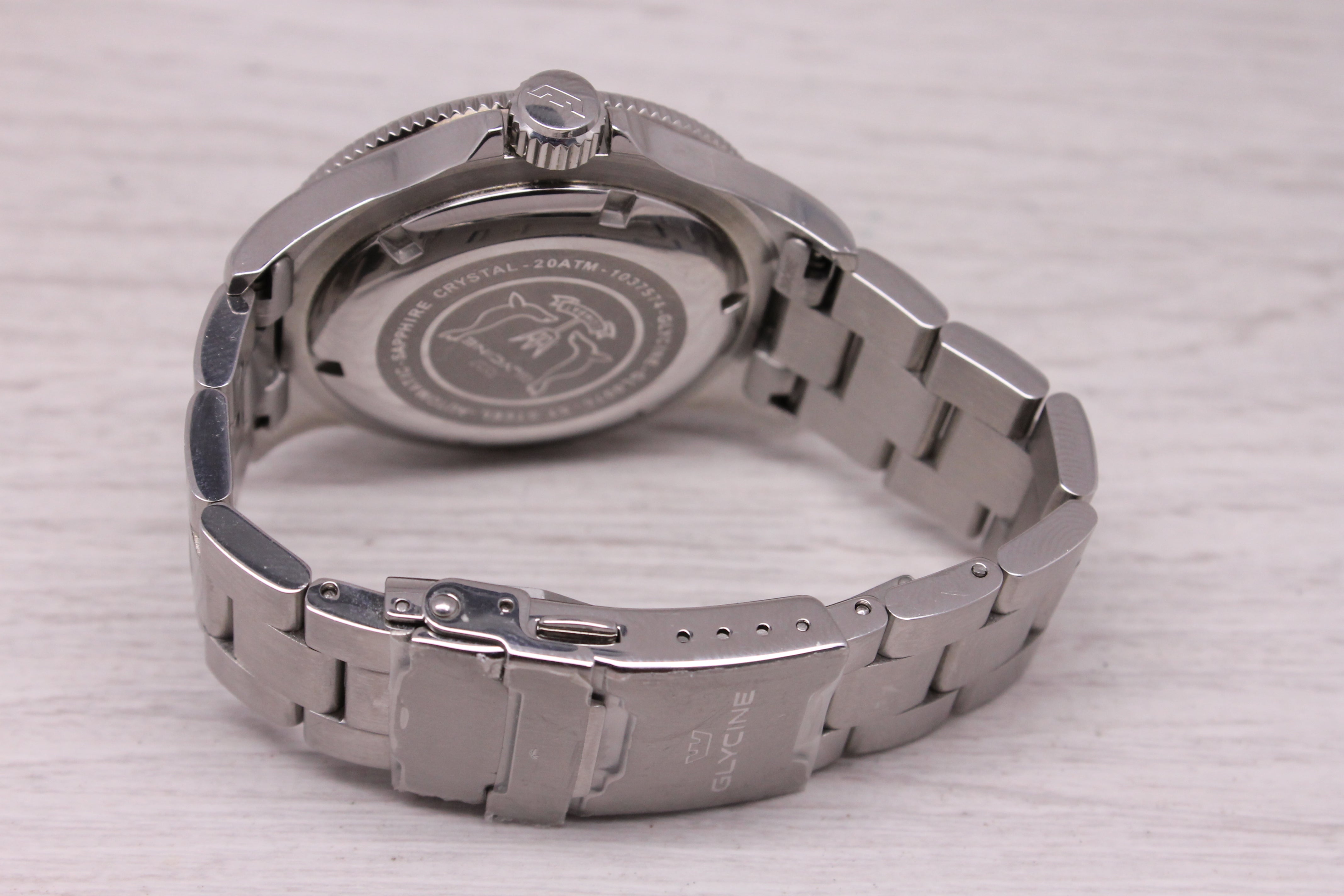 Glycine Combat 42mm Mens Automatic Swiss Watch Date Stainless Steel GL