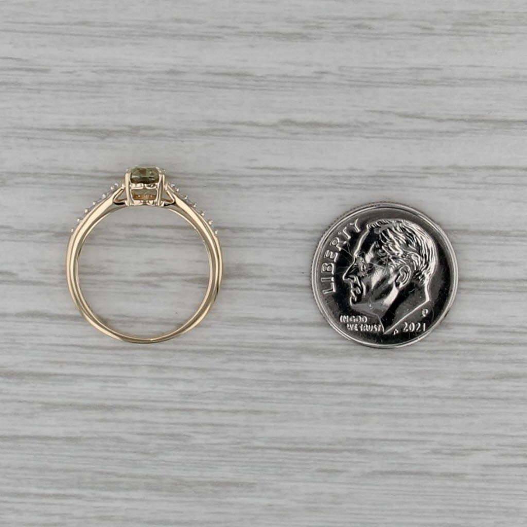 1ctw Oval Diaspore Csarite Diamond Ring 14k Yellow Gold Size 5 COA