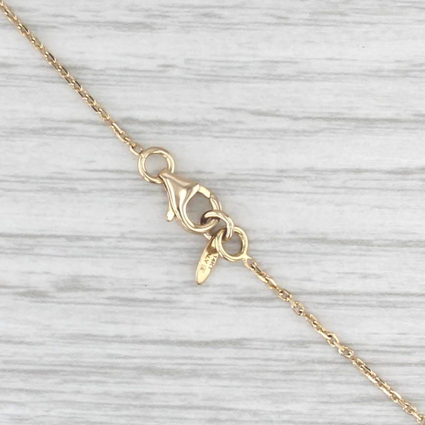 17" 1mm Cable Chain Necklace 14k Yellow Gold